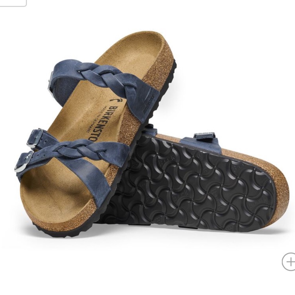 Birkenstock Franca Oiled Navy Blue Sandals EU 39 size 8-1/2 - 9